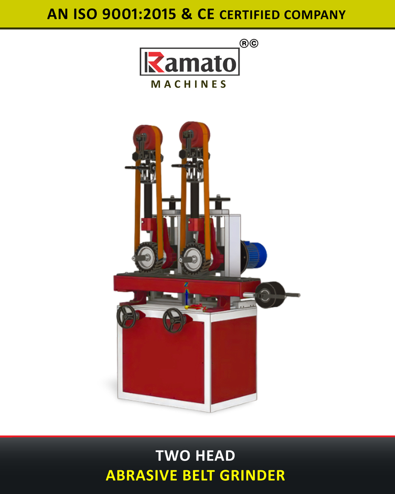 Ramato Two Head Automatic Belt Grinding Machine Manufacturer Rajkot Gujarat Bharat (INDIA)