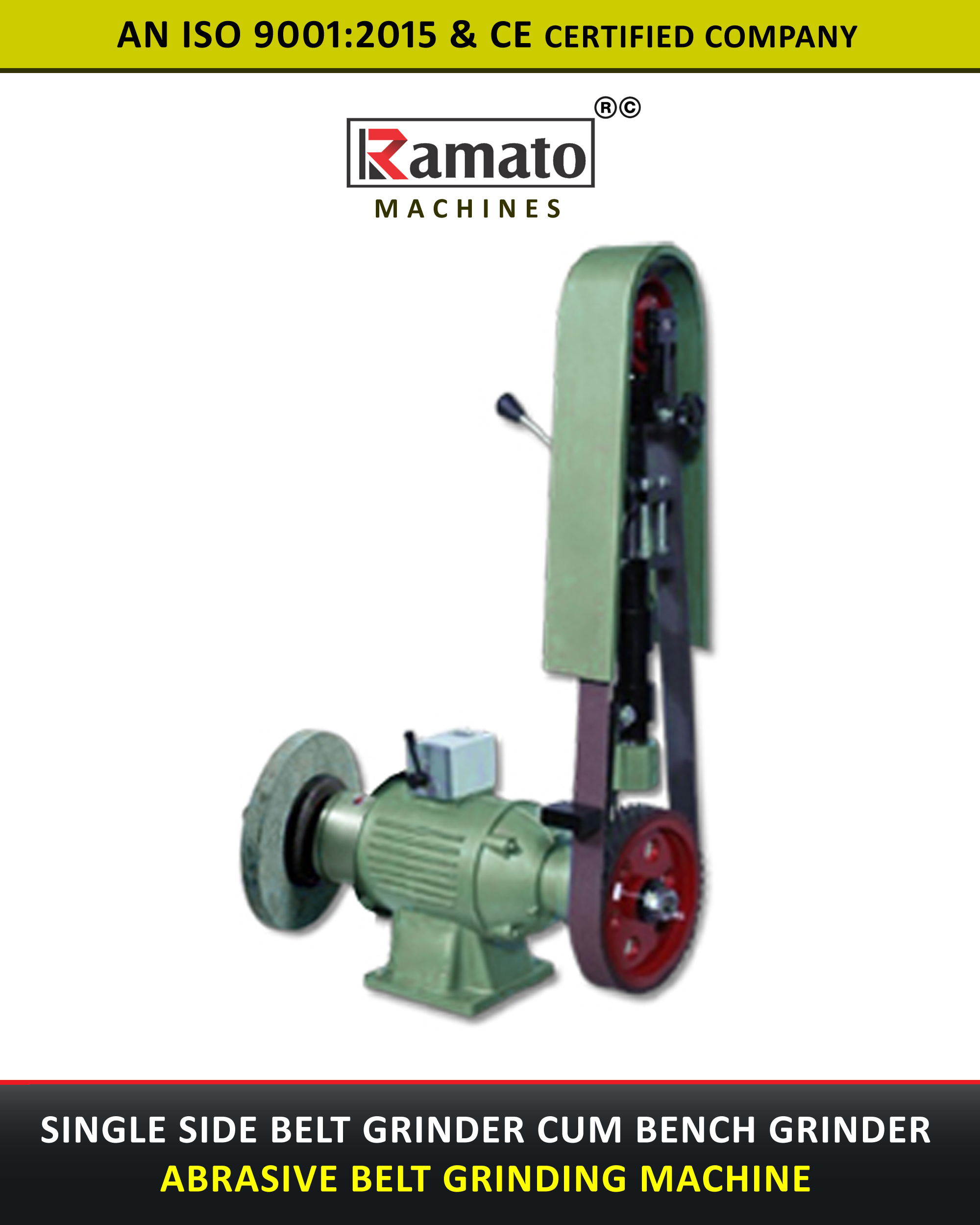 Single Side Belt Grinder Cum Bench Grinder